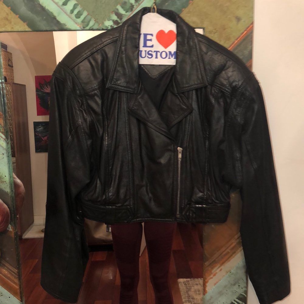 80/90’s VINTAGE LEATHER BOMBER JACKET